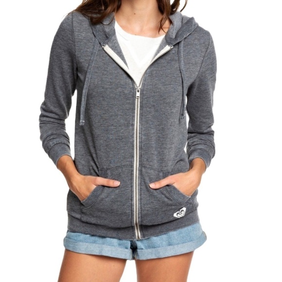Roxy Tops - NWT Roxy Grey Hoodie  |  X-Small